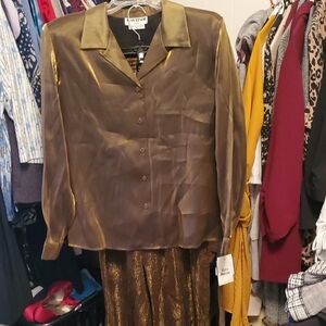 Joan Leslie Shimmering Gold Pantsuit